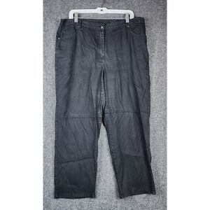 Ruby Rd Pants Womens 16W Style 21205 Black Straight Leg High Rise Stretch EUC